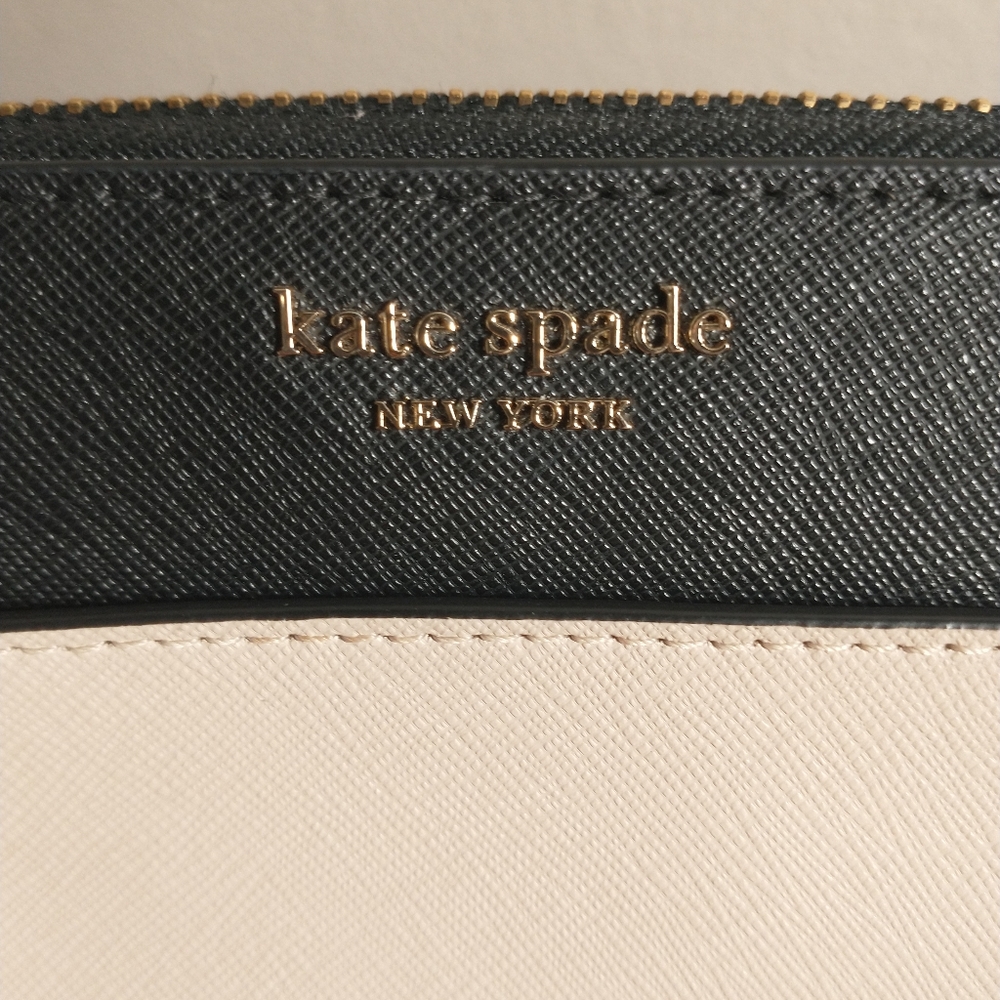 Kate Spade New York Laurel Way Neda Saffiano Leather Zip Around Wallet Tan - Picture 11 of 13